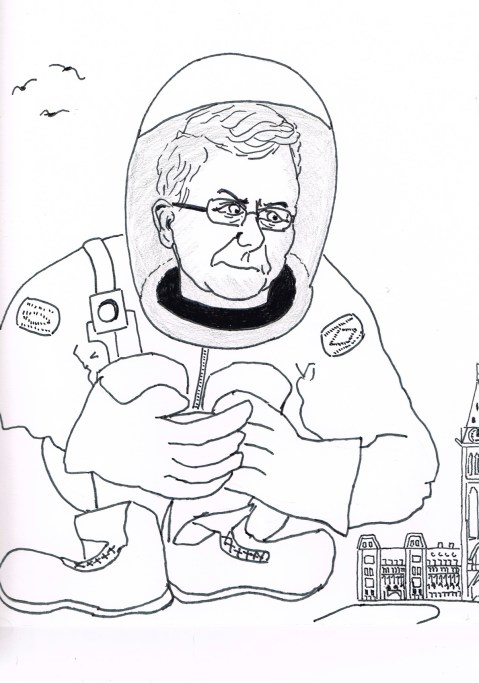 Former Canadian astronaut's dreams of becoming the next Liberal Leader likely will come to naught as Trudeau signs up 150,000 supporters