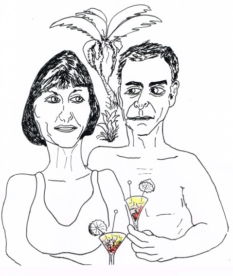 Lawyer Tony Merchant and wife Senator Pana relax in their Tax Haven in the Cook Islands