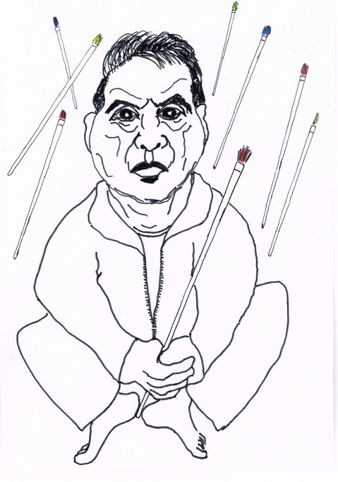 Paint Brushes belonging to Francis Bacon being auctioned by Christies are expected to fetch $25,000£.[Bacon's paintings sell for up to 85 million]. The used brushes are in a paint-spattered bean tin, [Bacon and beans?]