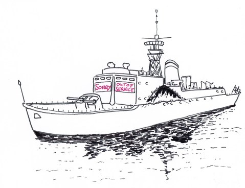 Two Canadian warships collided during training exercises HMCS Algonquin heavily damaged