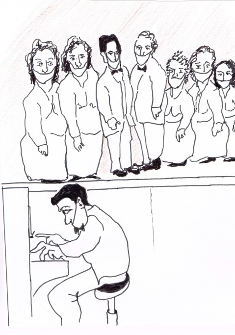 The requirement that people wear medical masks while visiting senior centres, care homes and hospitals during flu season has had the unintended consequence of impeding Christmas concert offerings!