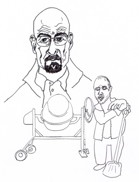 A fan of "Breaking Bad" who won a contest to watch the Series Finale with the Cast, has been arrested for making illegal drugs in a cement mixer and running a large drug distributing company.