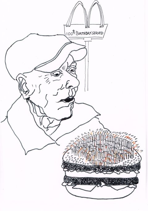 Miller celebrates his 100th birthday and 25 years of working at Macdonalds