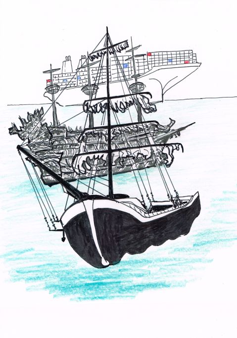 Rolls Royce is currently designing unmanned cargo ships and the EU is funding a 3.5 million-Euro study on Maritime Unmanned Navigation. [However, unmanned ships have plied the seas for hundreds of years: The Flying Dutchman, The Mary Celeste, The Black Pearl...]