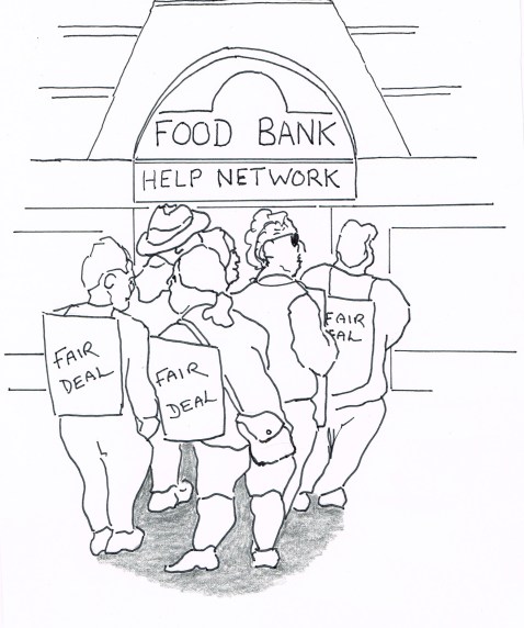 Some striking BC teachers are forced to use the Food Bank as funds run out.