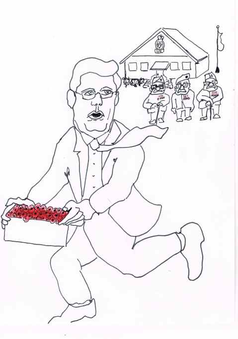 Several poppy donation boxes are stolen.