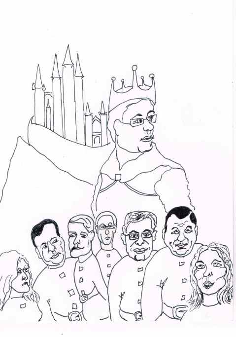 The M.P.'s said to be coveting the P.M.'s job[L-R]Raitt,Kenney,Alexander,Mckay,Clement,Moore,Rempel--miss-Led,Lemmie,Mouthey,Nosey,Lippy,Heavy,miss-File.