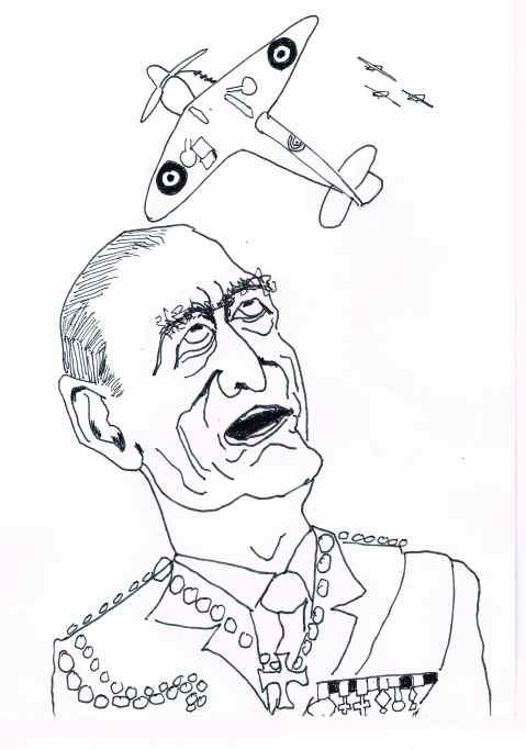 Near misquotes: Prince Philip swears during the commemoration of the 75th anniversary of the Battle of Britain at the RAF club.