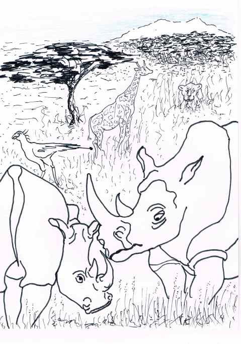 There is one male Northern White Rhino and four females left in the world.At 42 his breeding prospects are diminishing.